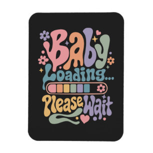 Retro Groovy Baby Wird Geladen Bitte Warten Sie Sc Magnet