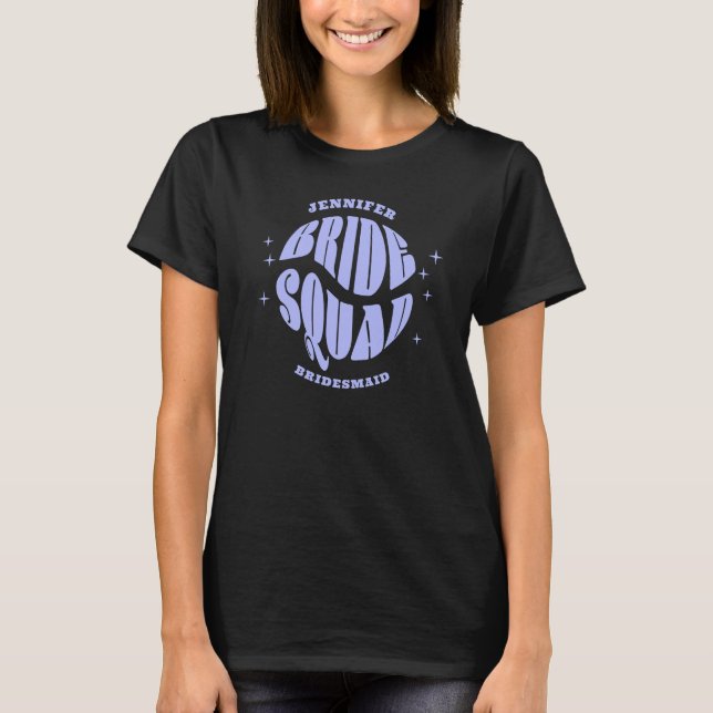 Retro Groovy Bachelorette Bride T-Shirt (Vorderseite)