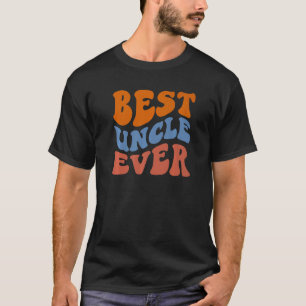 Retro Groovy Best Uncle Ever Wavy Hippie Boho 70er T-Shirt