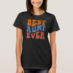 Retro Groovy Beste Tante Ever Wavy Hippie Boho 70e T-Shirt