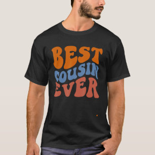 Retro Groovy Bester Cousin überhaupt Wellig Hippie T-Shirt