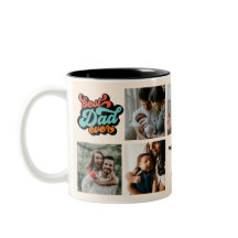 Retro Groovy Bester Vater je 7 FotoCollage