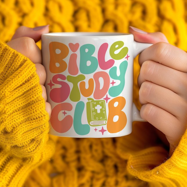 Retro Groovy Bible Study Club Tasse (Von Creator hochgeladen)