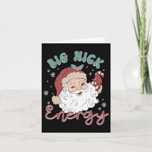 Retro Groovy Big Nick Santa Energy Fun Weihnachten Karte