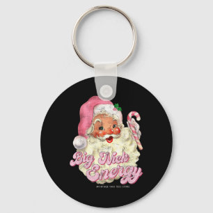 Retro Groovy Big Nick Santa Energy Pink Santa Chri Schlüsselanhänger