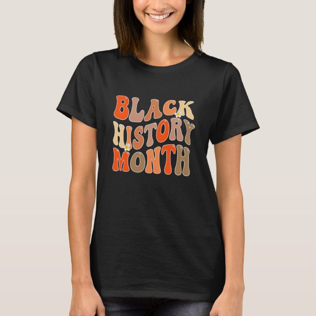 Retro Groovy Black History Month African American  T-Shirt (Vorderseite)