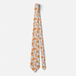 Retro Groovy Blumen-Daisy-Nahtloses Muster Krawatte