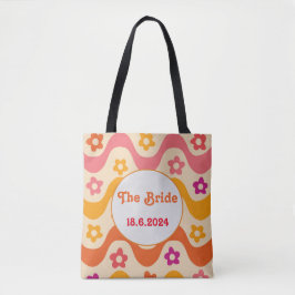 Retro Groovy Blumenbachelorette personalisiert