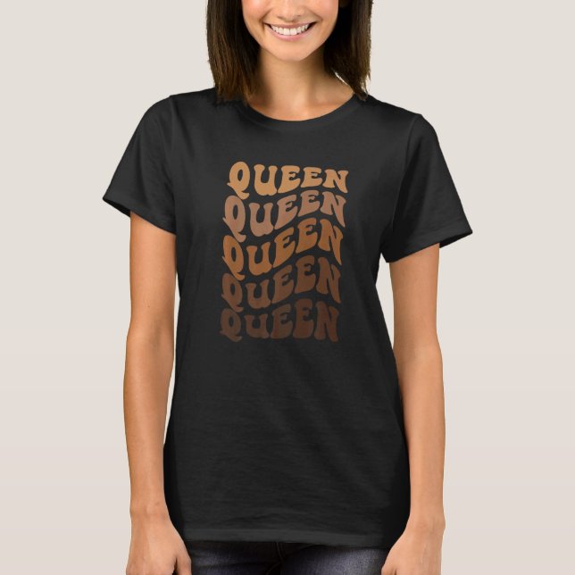 Retro Groovy Boho 70s Queen Melanin African Americ T-Shirt (Vorderseite)