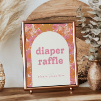 Retro Groovy Boho Baby-Zeichen für Bloom Diaper
