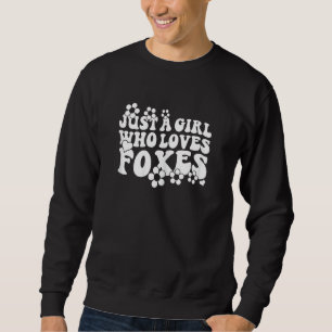 Retro Groovy Boho Hippie Nur Ein Mädchen Das Füchs Sweatshirt