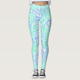 Retro Groovy Boho Hippie Trippy, farbenfroher Marm Leggings