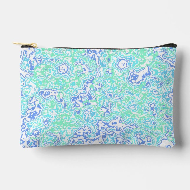 Retro Groovy Boho Hippie Trippy, farbenfroher Marm Zubehörtasche (Vorderseite)