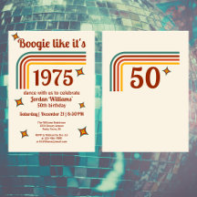 Retro Groovy Boogie Simple Dance 50. Geburtstag