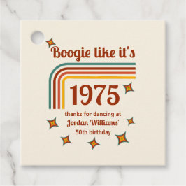 Retro Groovy Boogie Simple Dance 50. Geburtstag Geschenkanhänger