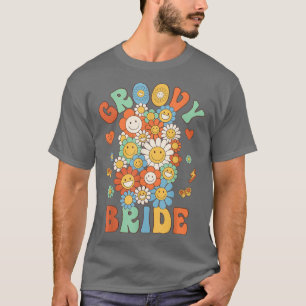 Retro Groovy Braut Groovy Geburtstagsfeier Passend T-Shirt