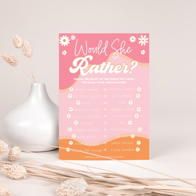 Retro Groovy Brautparty, 70er Hippie Vibes Daisy (Von Creator hochgeladen)