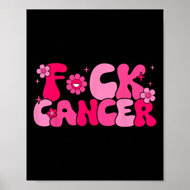 Retro Groovy Breast Cancer Awareness Poster (Vorne)