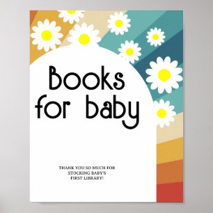Retro Groovy - Bücher für Babyposter Poster