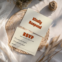 Retro Groovy Burnt Orange Hochzeit