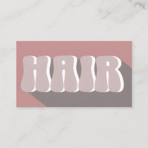 Retro Groovy Chic Hair Salon & QR-Code Visitenkarte