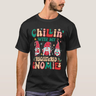 Retro Groovy Chillen mit meiner registrierten Gnom T-Shirt
