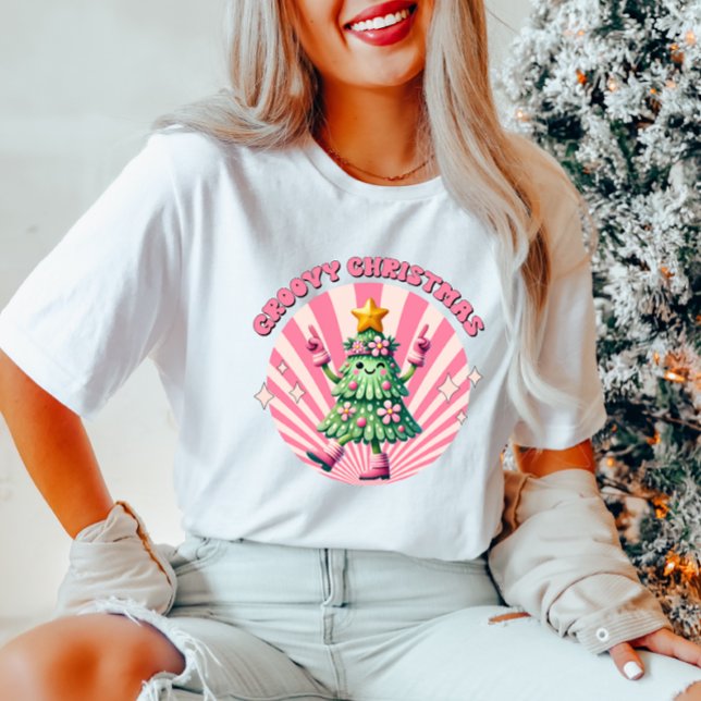 Retro Groovy Christmas Women's T - Shirt (Von Creator hochgeladen)