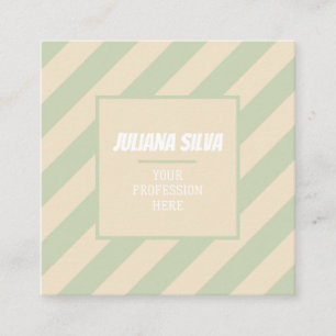 Retro Groovy Colorful Wavy Boho Quadratische Visitenkarte