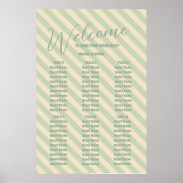 Retro Groovy Colorful Wavy Boho Wed Seating Charts Poster