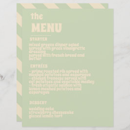 Retro Groovy Colorful Wavy Boho Wedding Menu