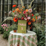 Retro Groovy Colorful Wavy Boho Wedding Tischnummer<br><div class="desc">Retro Groovy Colorful Wavy Boho Wedding</div>