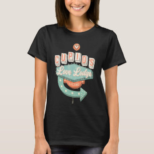 Retro Groovy Cupidu2019s Liebe Lodge Valentineu201 T-Shirt