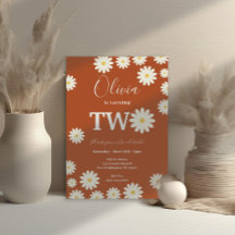 Retro Groovy Daisy Floral 2. Geburtstag Party