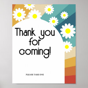 Retro Groovy \ Danke, dass du gekommen bist Poster