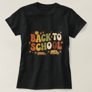 Retro Groovy Design für den Schulbeginn T-Shirt