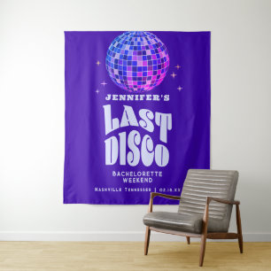 Retro Groovy Disco Bachelorette Wandteppich