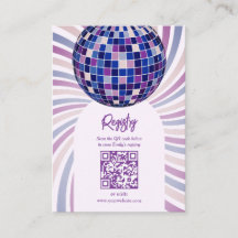 Retro Groovy Disco Brautparty-Geschenkliste QR-Cod