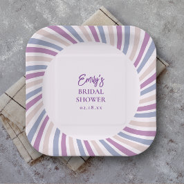Retro Groovy Disco Bridal Shower Pappteller