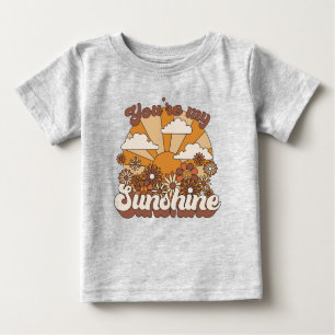 Retro Groovy Du bist mein Sonnenschein Baby T-shirt