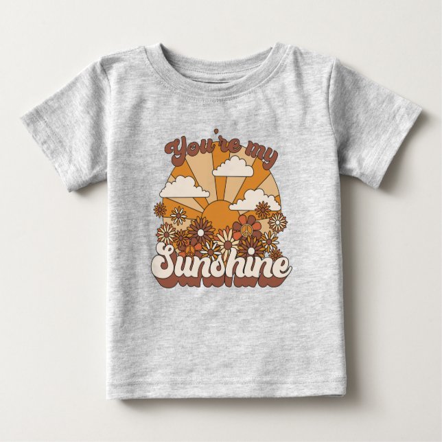 Retro Groovy | Du bist mein Sonnenschein Baby T-shirt (Vorderseite)
