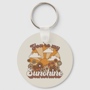 Retro Groovy Du bist mein Sonnenschein Schlüsselanhänger