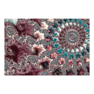 Retro Groovy Eclectic Bohemisch Spiral Fraktal Fotodruck