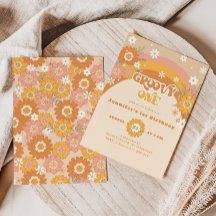 Retro Groovy ein geschlechtsneutraler Geburtstag