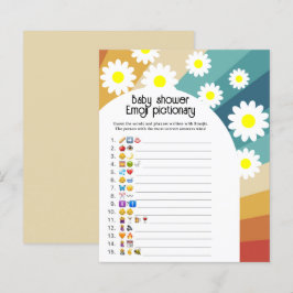 Retro Groovy - Emoji Bilderspiel Babydusche