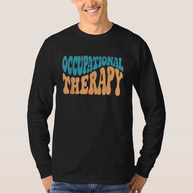 Retro Groovy Ergotherapeutin T-Shirt (Vorderseite)