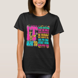 Retro groovy es ist psychischer Gesundheitssoziala T-Shirt