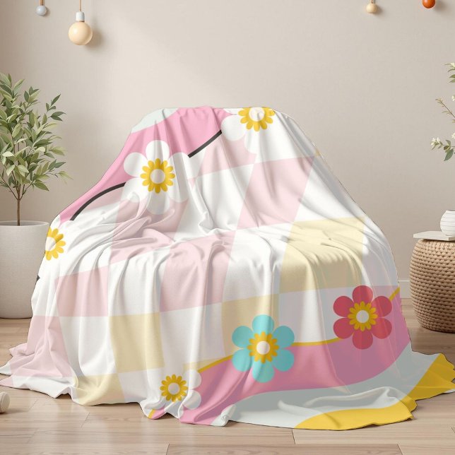 Retro Groovy Feriengeschenk Strandtuch Haushaltshi Fleecedecke (Von Creator hochgeladen)