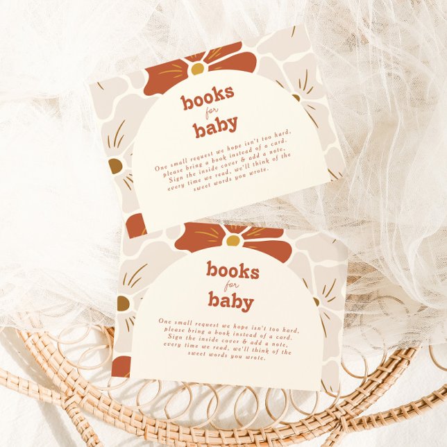 Retro Groovy Floral Arch Baby in Bloom | Boho Begleitkarte (Von Creator hochgeladen)