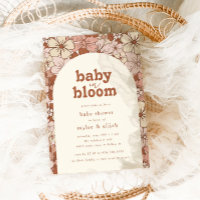 Retro Groovy Floral Arch Baby in Bloom | Neutral