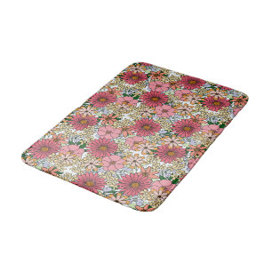 Retro Groovy Floral Daisy Boho Badematte